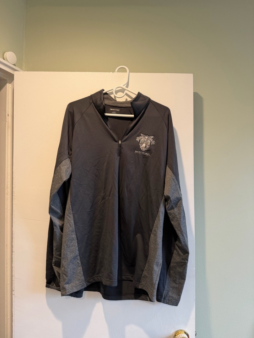 West Point Gray & Charcoal Quarter Zip Pullover